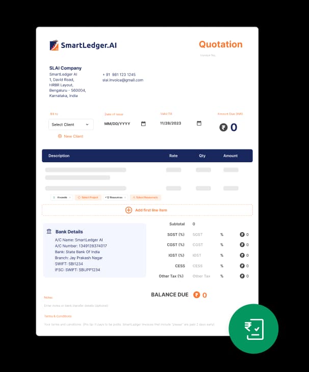 Small Business dashboard