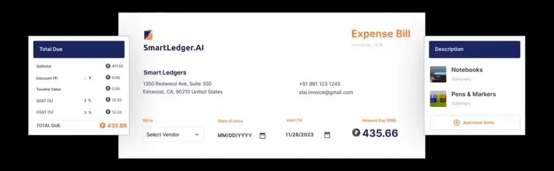Expense Management dashboard