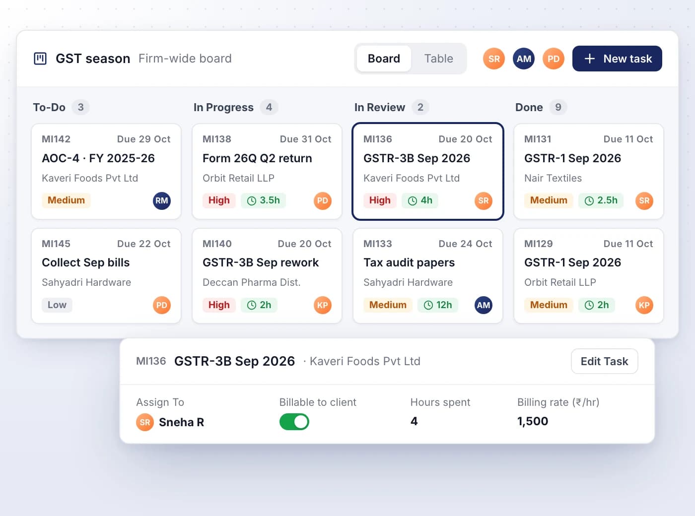 Run client jobs on Kanban boards