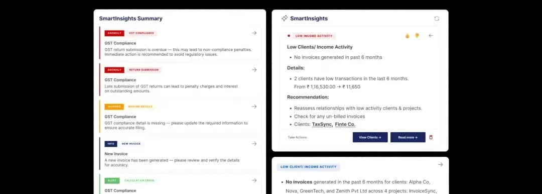 SmartInsights dashboard